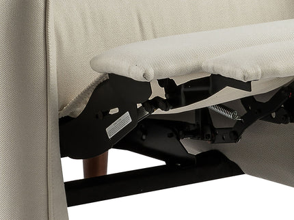 Upholstered Push Recliner Chair With Rubber Wood Legs For Living Room