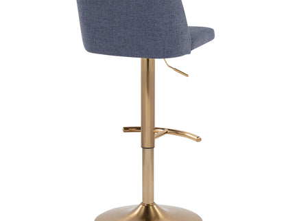 Toriano - Contemporary Adjustable Barstool With Swivel With Rounded T Footrest (Set of 2)