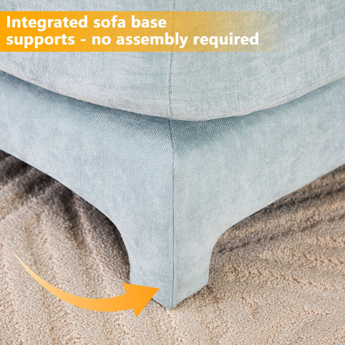 Elegant Sofa With Ergonomic Design And Lumbar Pillows