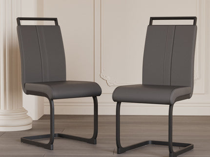 Modern Dining Chairs With High Back Upholstered Design Metal Legs