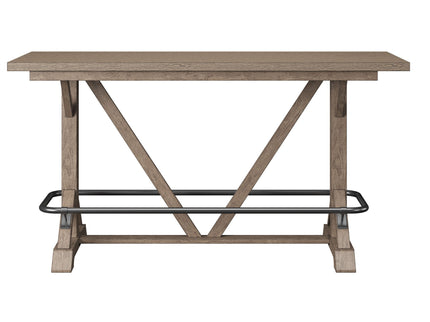 Bar Height Trestle Table - Brown