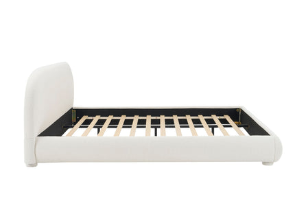 Upholstered Simple Modern Bedroom Bed With Curved Headboard