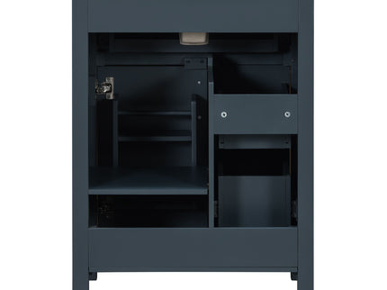 Modern Bathroom Vanity With Sink, Flip Drawer & 2 Drawers, Soft Close Hinges, Adjustable Shelf