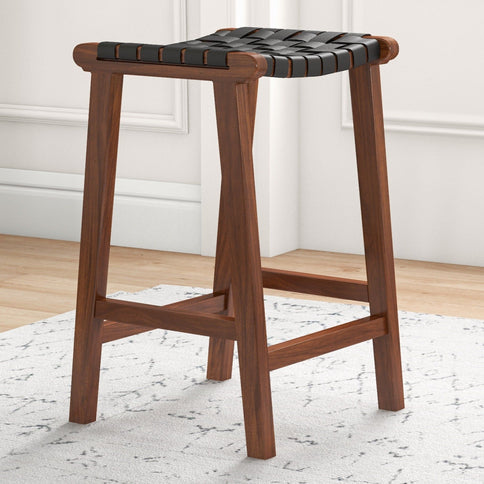 James - Mid-Century Modern Genuine Counter Stool