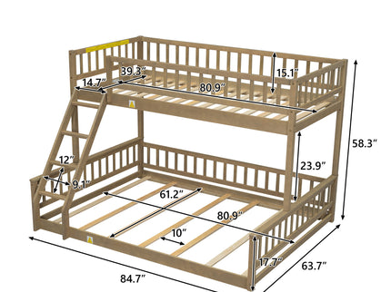 Bunk Bed With Ladder And Guardrails