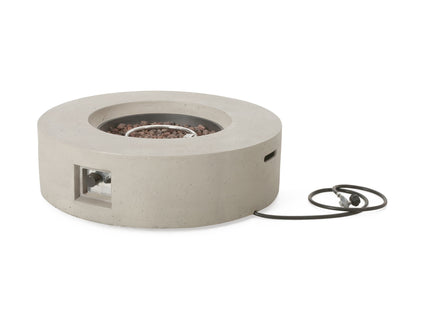 Modern Lightweight Concrete Outdoor Circular Fire Pit 50, 000 Btu