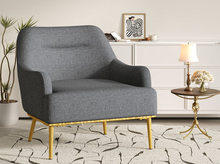 Modern Elegance Accent Chair With Curved Backrest