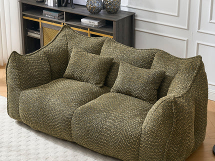Comfortable Dual Beanbag Chair With High Resilience Foam Core For 2 People