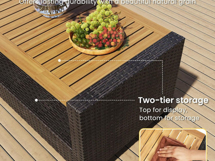 Modern All-Weather Patio Set With Cushions And Table