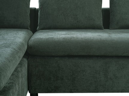 Modern L Shaped Sectional Sofa With Upholstery And Wooden Storage