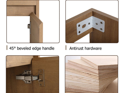 Wall Mounted Bathroom Vanity With Sink And Storage Rack, Soft Close Doors