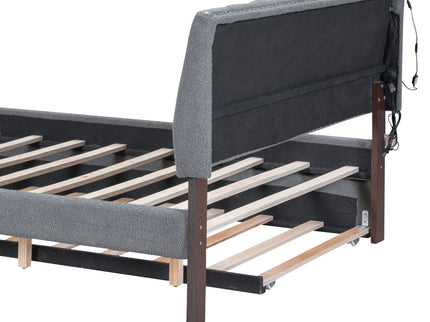 Upholstered Platform Bed With Trundle