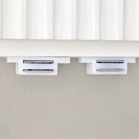 Fluted Kitchen Pantry Cabinet With 3 Keyboard Drawers & 6 Adjustable Door Shelves