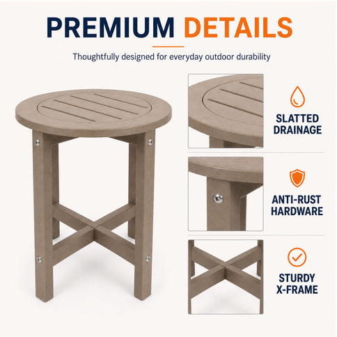 Round Outdoor Side Table