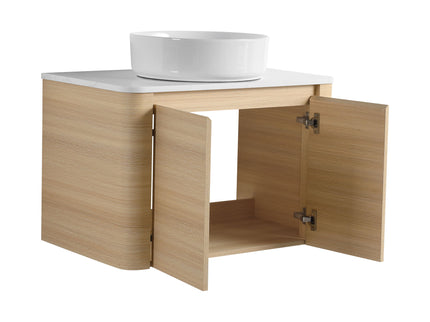 Mounted Bathroom Vanity With Art Sink & 2 Soft Close Doors