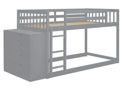 Bunk Bed With 4 Drawers And 3 Shelves