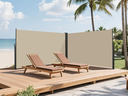 Retractable Side Awning, Waterproof And UV Resistant, Privacy Screen For Patio