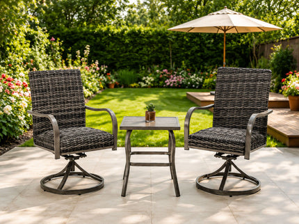 Outdoor Swivel Dining Chair (Set of 2) - Gray