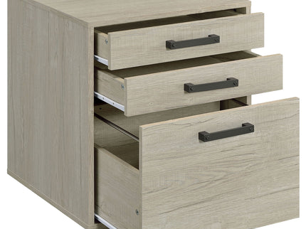 Loomis - 3 Drawer Home Office File Cabinet - White / Gray