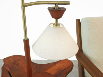 Nightstand Desk Lamp With Cone Shade For Eye Protection - Brown