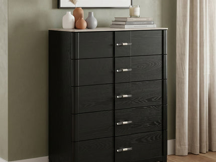 Opel - 5 Drawer Chest - Black