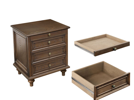 Farmhouse Nightstand With 4 Drawers