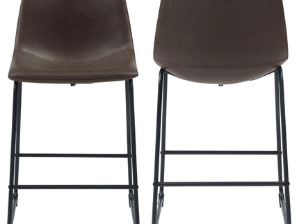 Armless Counter Height Stools (Set of 2) - Brown