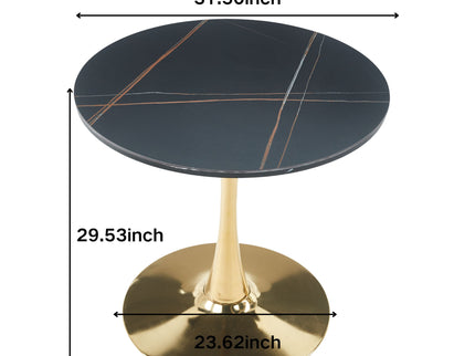 Mid-Century Tulip Table With Round Top, Pedestal Base