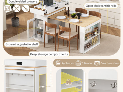 Extendable Dining Table With Folding Top