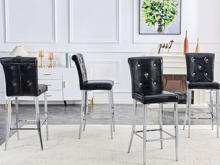 Bar Chairs & Crystal Clasp Design (Set of 2)