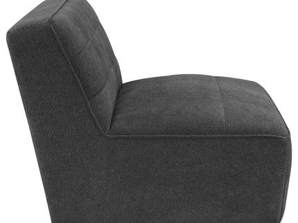 Ortega - Upholstered Armless Chair - Charcoal