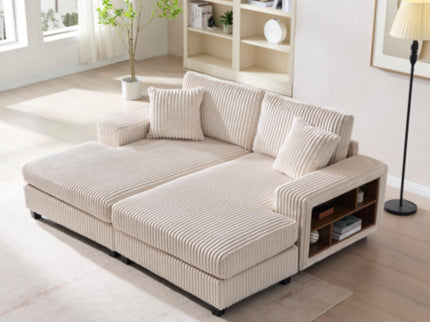 Convertible Sectional Sofa, Sleeper Oversized Living Room Lounge