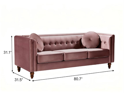 Chesterfield Sofa With Square Arms For Living Room