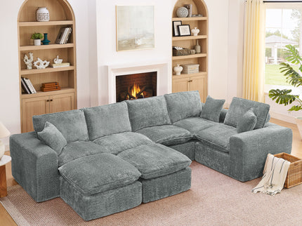 Sectional Sofa With Moveable Ottoman