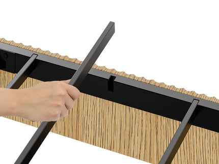 Floating Bedstead With Charging Station And LED Lights