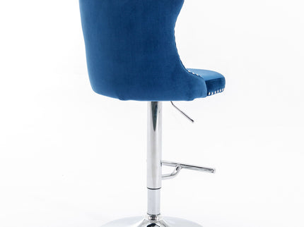 Swivel Barstools Adjusatble Seat Height From 25-33", Modern Upholstered Base Bar Stools With Backs Comfortable Tufted For Home Pub And Kitchen Island (Set of 2)