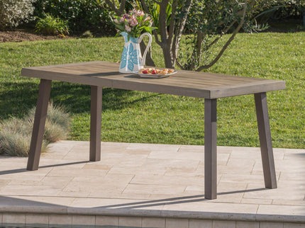 Acacia Wood Dining Table With Slat Design