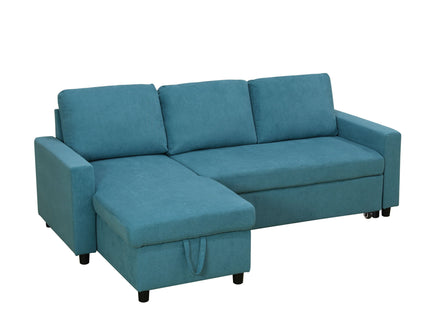 L - Shaped Convertible Sofa Bed With Storage Chaise
