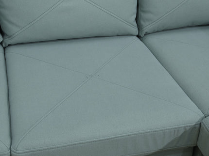 Modular L - Shaped Sectional Sofa 6 Seater 4 Piece, Couch With Chaise - Green