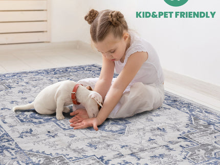 Marfi - 6' X 9' Oriental Area Rug - Blue / Gray