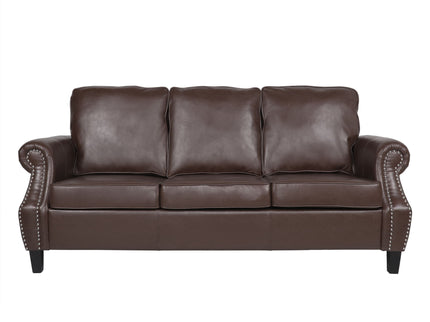 Contemporary 3 Seater Sofa With Nailhead Trim