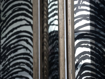 Room Divider, Herero 4 Panel Decorative Screen - Black