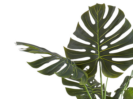 55" Tall, Artificial Plant, Monstera Tree, Indoor, Faux, Fake, Floor, Greenery, Potted, Real Touch, Decorative - Green / Black