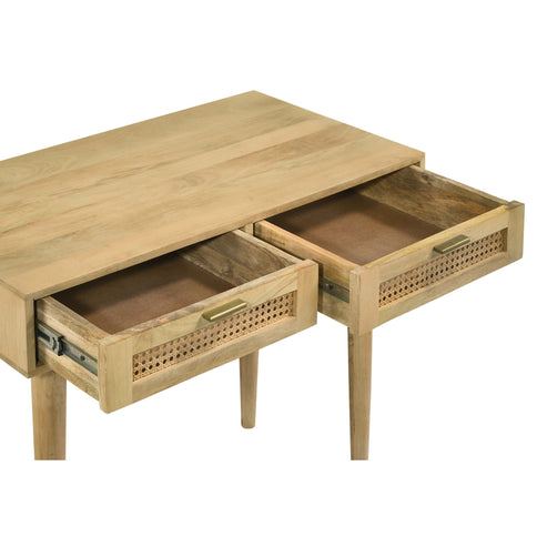Zamora - 2 Drawer Entryway Console Accent Table - Natural
