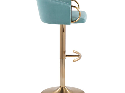Claire - Contemporary / Glam Adjustable Bar Stool (Set of 2)