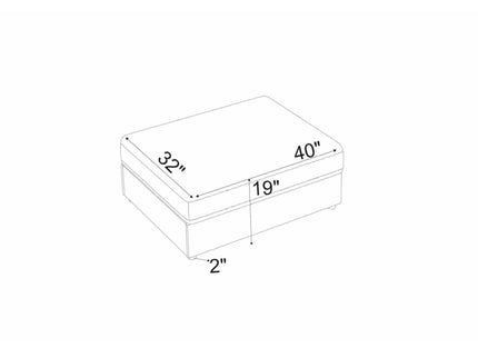 Upholstered Rectangle Ottoman