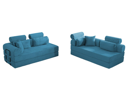 Modern L-Shape Modular Sectional Sofa, Compressed Design