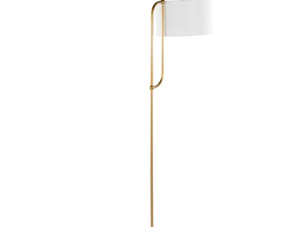 Leslie - Glam / Art Deco Floor Lamp - Gold / White
