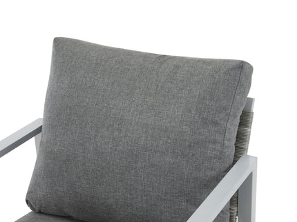 Modern Lounge Chair With Rope Accents And Cushions