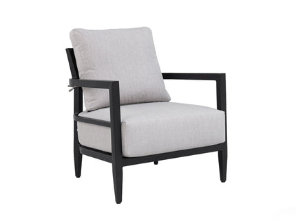 Outdoor Lounge Chair With Ember Frame, Sunbrella Cast Cushion, Weather Resistant - Ember Black
